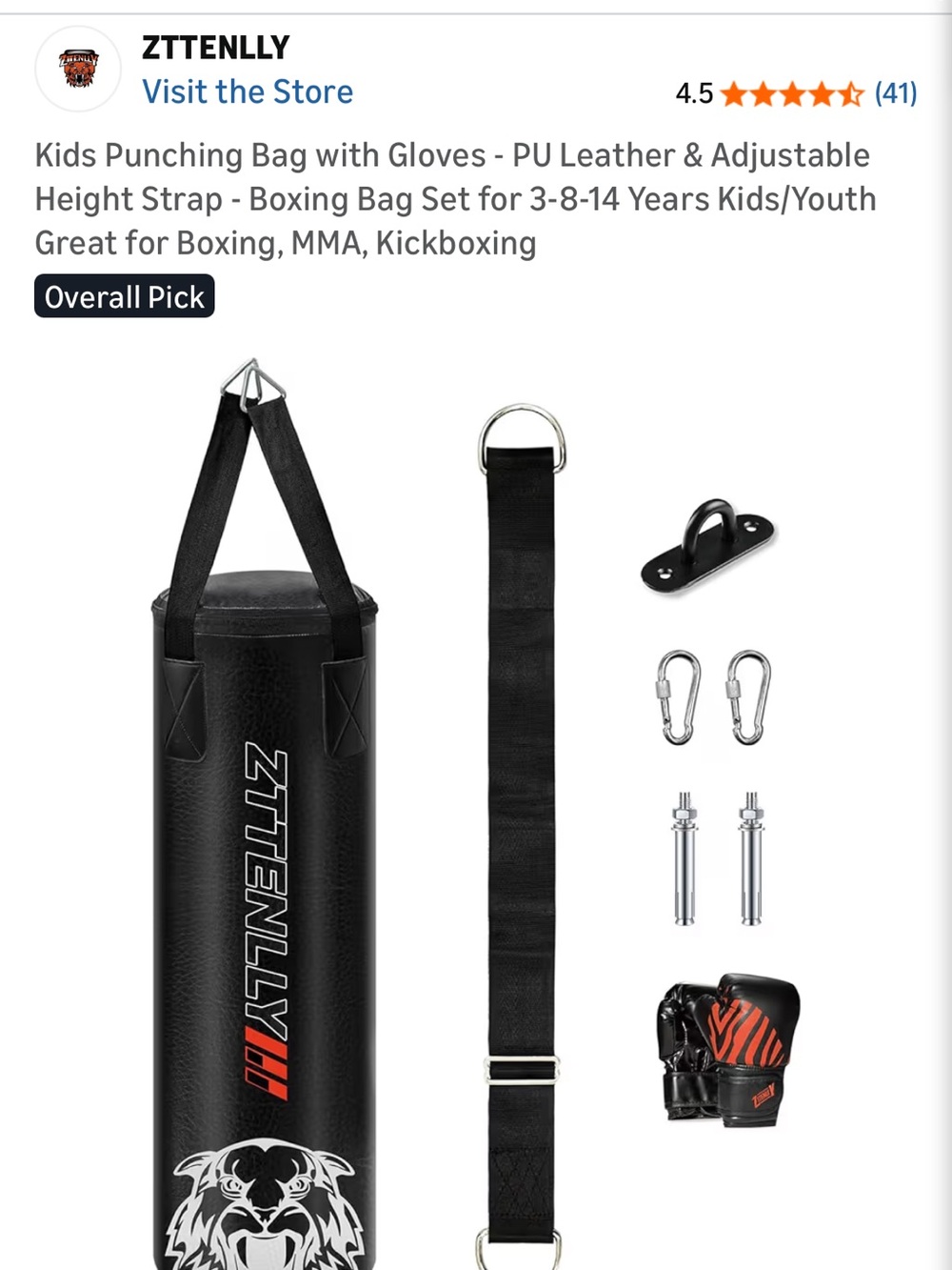 Zttenlly All-in-One Boxing & kickboxing Kit